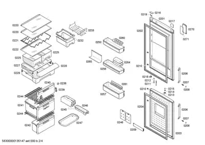 Screws, shelves trays (0207-0247)