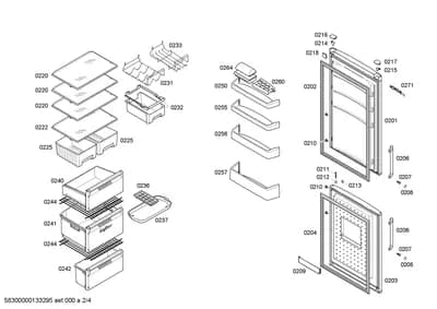 Screws, shelves trays (0207-0271)