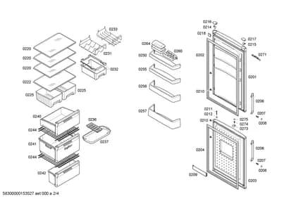 Screws, shelves trays (0207-0274)
