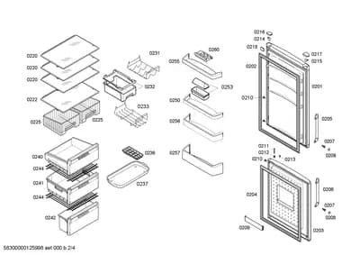 Screws, shelves trays (0207-0244)