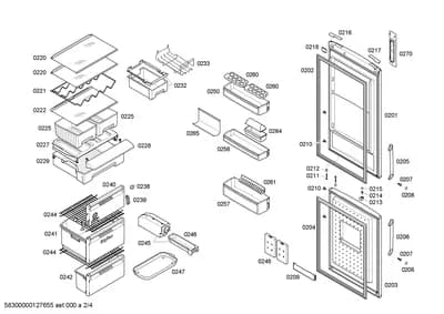 Screws, shelves trays (0207-0264)