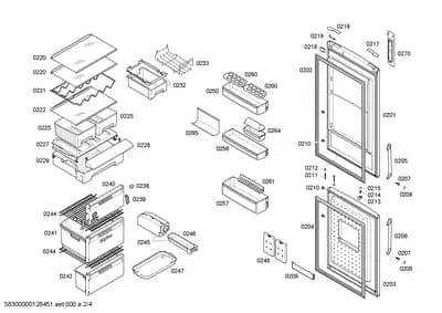 Screws, shelves trays (0207-0248)