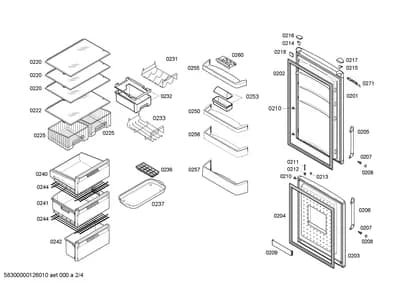 Screws, shelves trays (0207-0271)