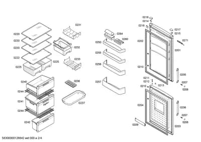 Screws, shelves trays (0207-0271)