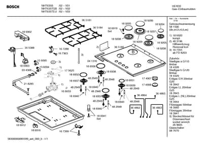 burnercaps rings, thermocouples (0007-3008)