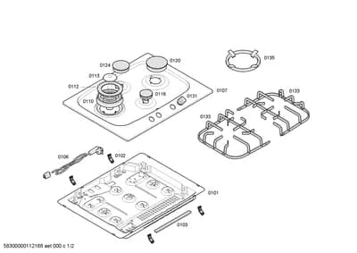 burnercaps rings, othergasparts (0103-0135)