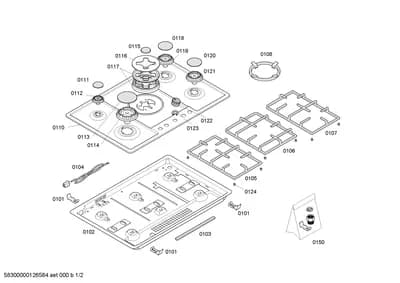 burnercaps rings, othergasparts (0101-0197)