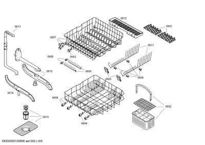 Baskets & Wheels, Spray Arms (0601-0614)