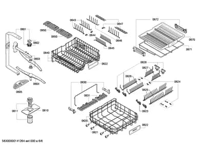 Baskets & Wheels, Spray Arms (0601-0672)