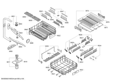 Baskets & Wheels, Spray Arms (0601-0672)