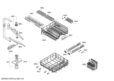 Baskets & Wheels, Spray Arms (0601-0660)
