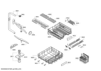 Spray Arms, Filters (0601-8102)