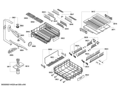 Baskets & Wheels, Spray Arms (0601-0672)