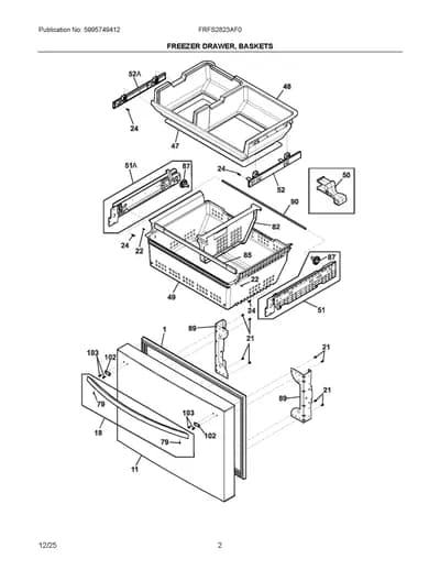 FREEZER DRAWER, BASKETS