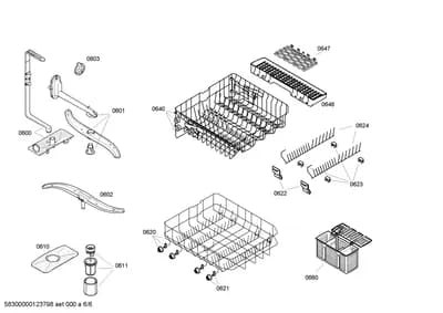 Baskets & Wheels, Spray Arms (0601-8100)