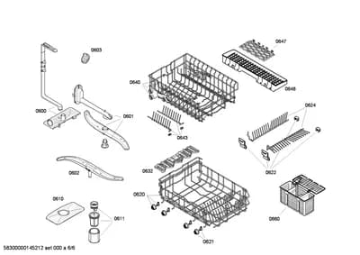 Spray Arms, Baskets & Wheels (0601-8100)