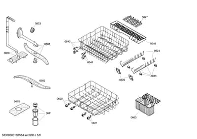 Spray Arms, Baskets & Wheels (0600-0660)