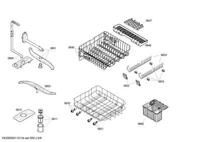 Baskets & Wheels, Spray Arms (0600-0660)