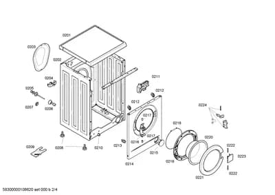 Door & Housing, Flaps & Holders (0204-0222)