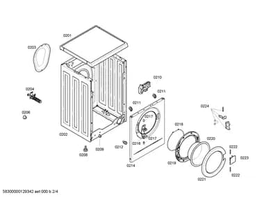 Door & Housing, Flaps & Holders (0204-0222)
