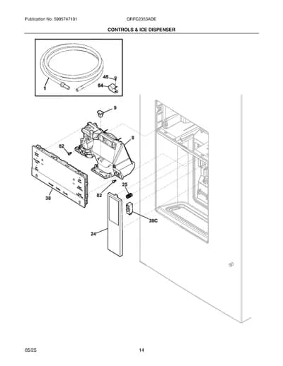 CONTROLS & ICE DISPENSER