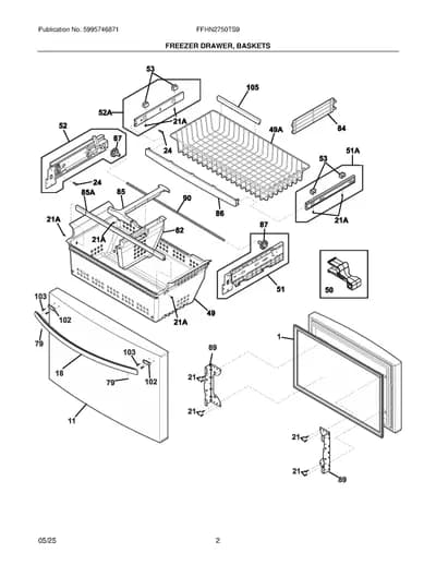 FREEZER DRAWER, BASKETS