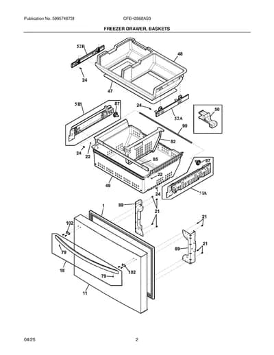 FREEZER DRAWER, BASKETS
