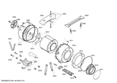 drums tubs, gaskets (0301-0329)