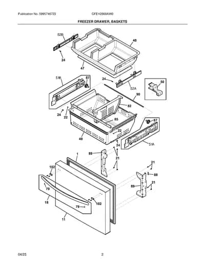 FREEZER DRAWER, BASKETS