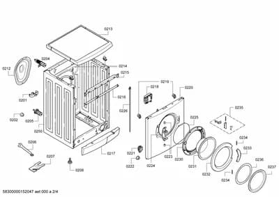 Door & Housing, Rails (0201-0235)