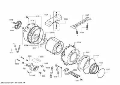 drums tubs, Screws (0303-0326)