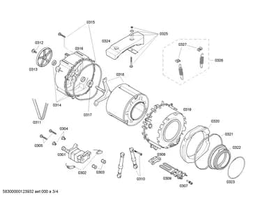 Screws, drums tubs (0302-0327)