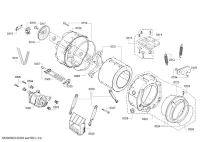 drums tubs, Screws (0303-0330)