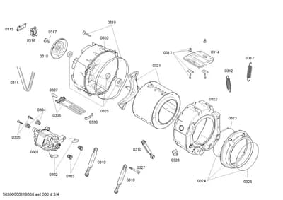 Screws, gaskets (0302-0328)