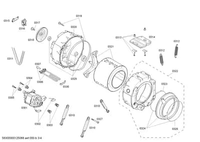 Screws, gaskets (0302-0328)