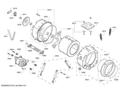 Screws, shockabsorbers (0302-0330)