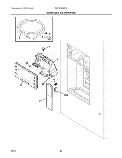 CONTROLS & ICE DISPENSER