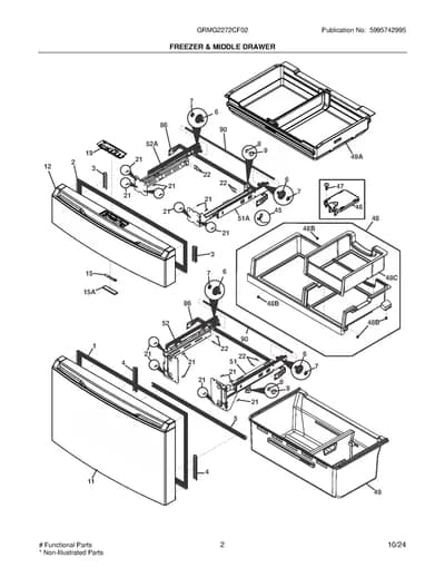 FREEZER & MIDDLE DRAWER