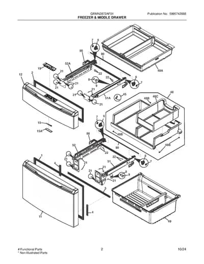 FREEZER & MIDDLE DRAWER