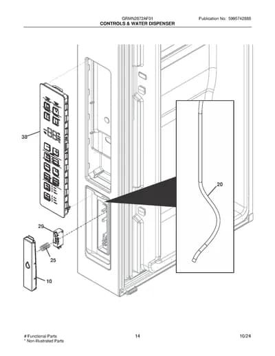 CONTROLS & WATER DISPENSER