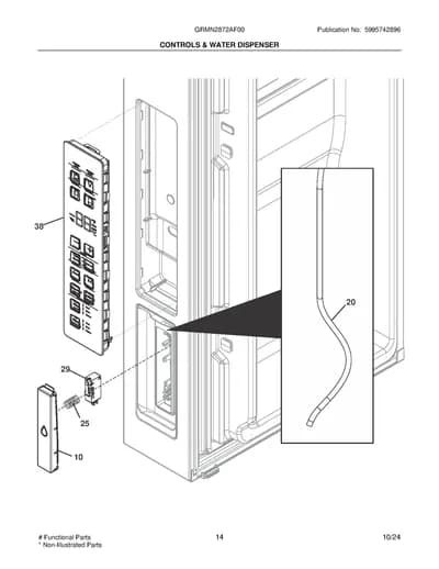 CONTROLS & WATER DISPENSER