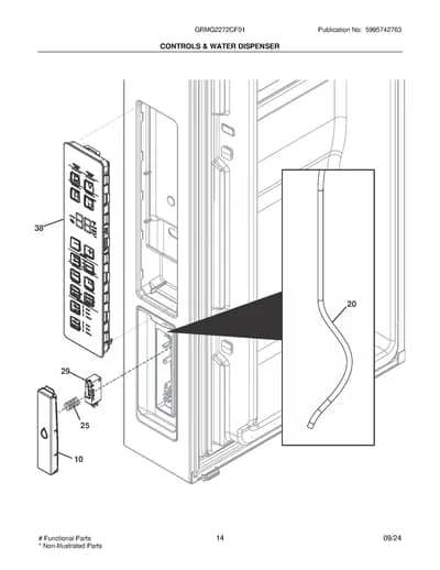 CONTROLS & WATER DISPENSER