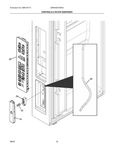 CONTROLS & WATER DISPENSER