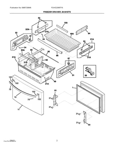 FREEZER DRAWER, BASKETS