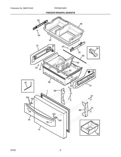 FREEZER DRAWER, BASKETS