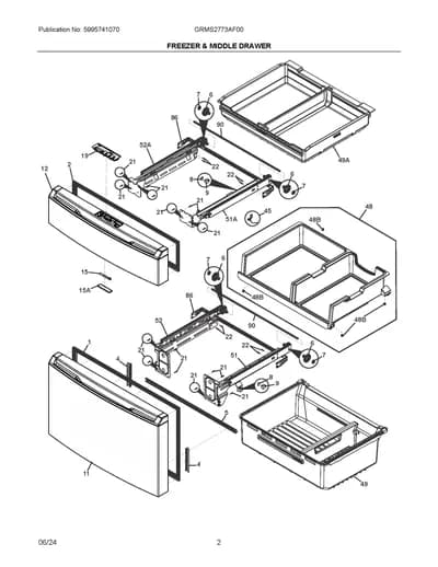 FREEZER & MIDDLE DRAWER