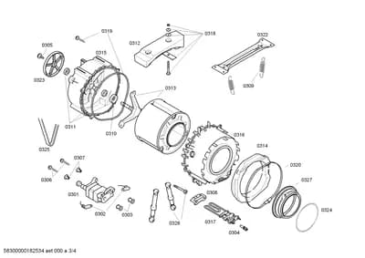 drums tubs, Screws (0301-0327)