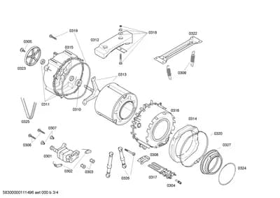 drums tubs, Screws (0301-0327)