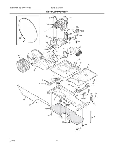 MOTOR/BLOWER/BELT
