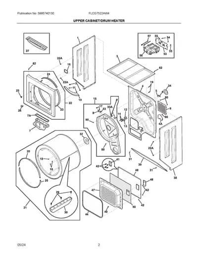 UPPER CABINET/DRUM HEATER